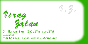virag zalan business card